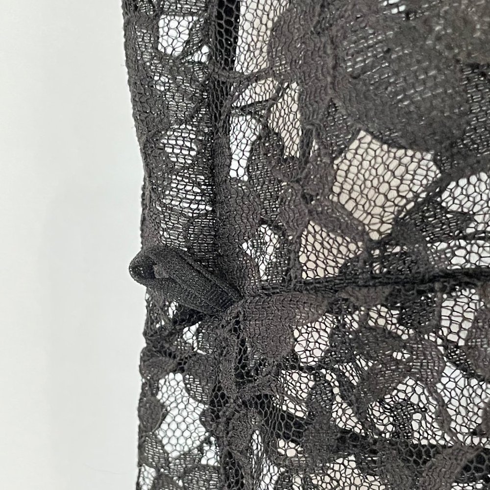 VTG Victoria's Secret M Gold Crown Label M Black Lace Lingerie Teddy Feminine - Picture 10 of 16